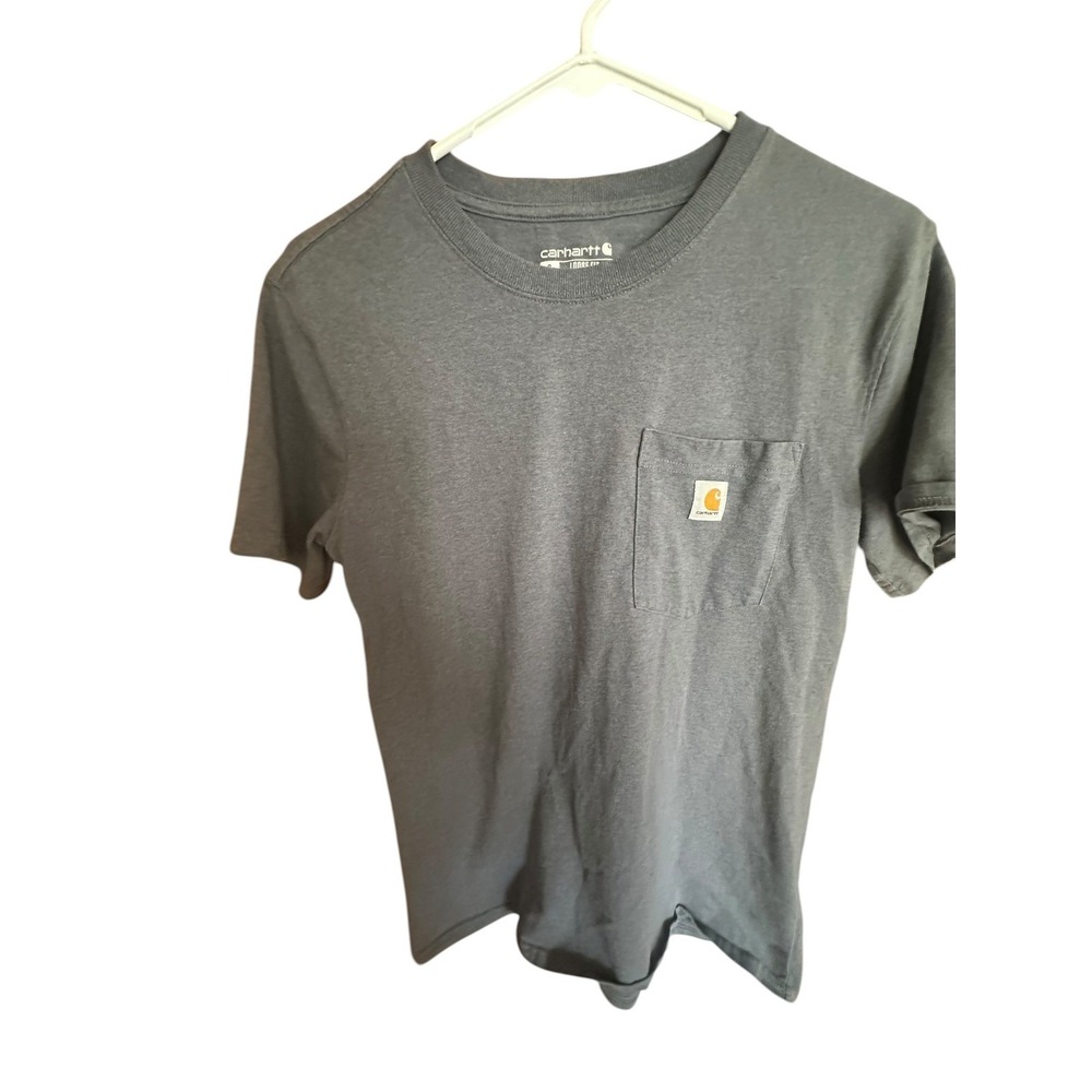 Carhartt Womens Loose Fit Short Sleeve Pocket T-Shirt Slate Gray Small 4-6